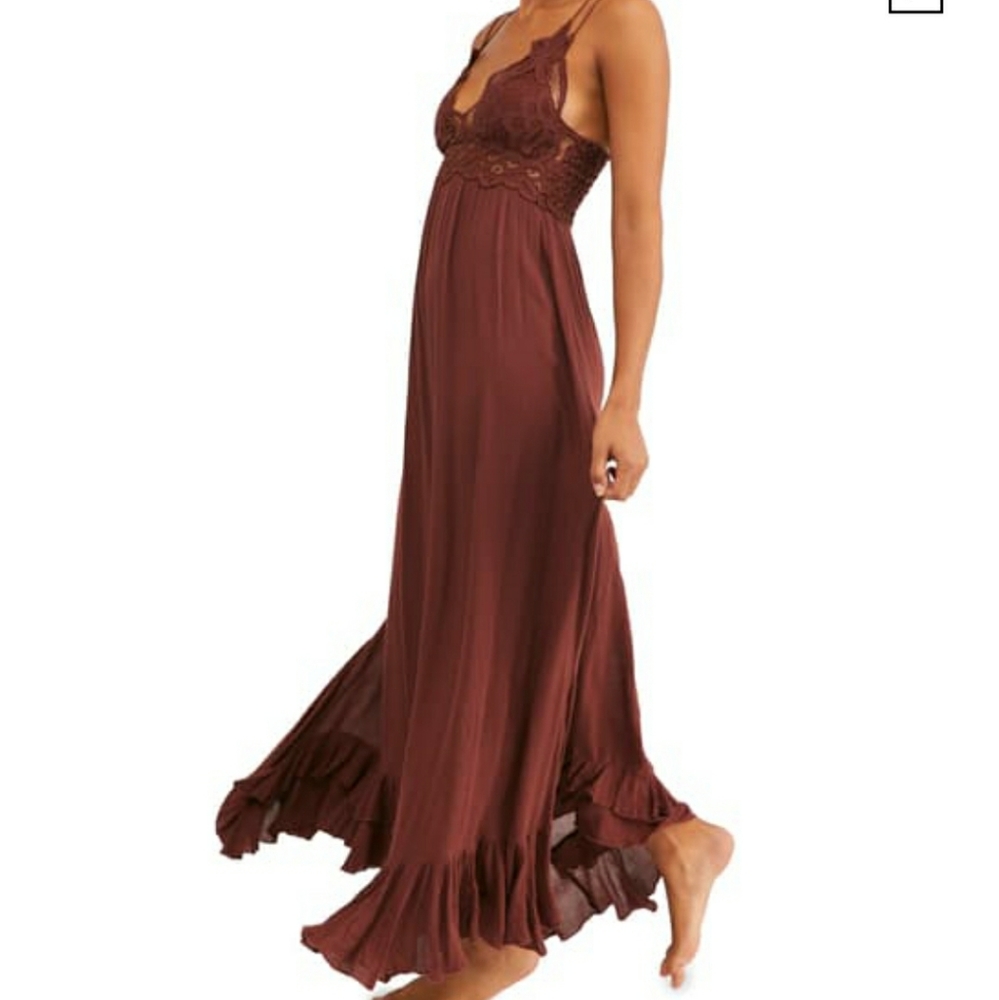 Reserved NWT Free People Adella Maxi Slip Dress